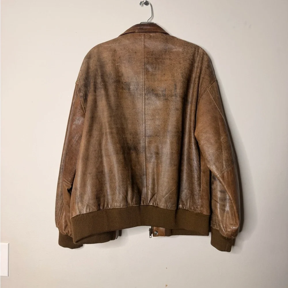Adventure Bound vintage leather jacket size-M